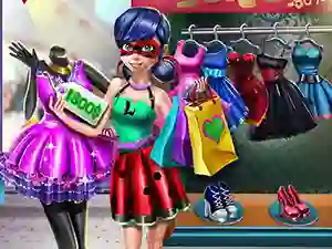 Mchezo Dotted girl realife shopping online