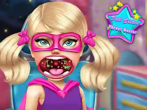 Mchezo Doll Sister Throat Doctor online