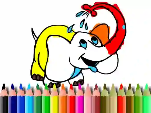 Mchezo Back To School: Elephant coloring online