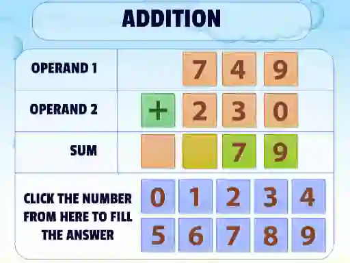 Mchezo Addition Practice online