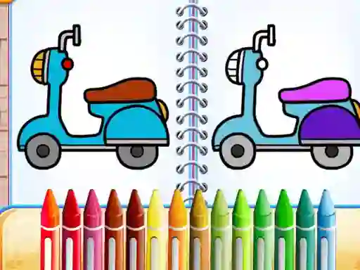 Mchezo Cute Bike Coloring Book online
