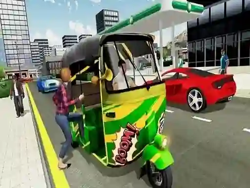 Mchezo Indian Tricycle Rickshaw Simulator online