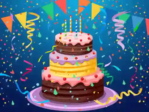 Mchezo Birthday cake puzzle online