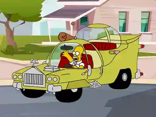Mchezo The Simpsons Car Jigsaw online