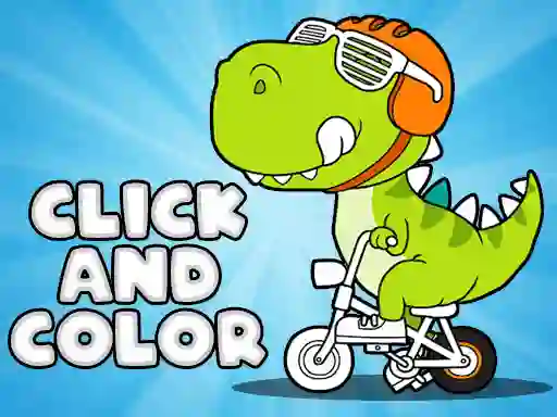 Mchezo Click And Color Dinosaurs online