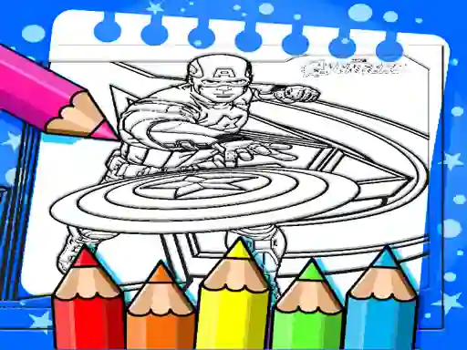 Mchezo Captain America Coloring Book online