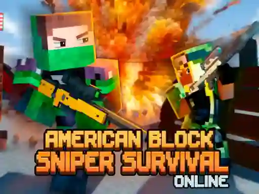 Mchezo American Block Sniper Survival Online online