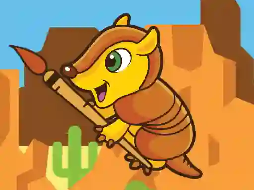 Mchezo Happy Armadillo Coloring online
