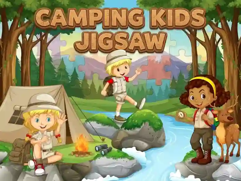 Mchezo Camping kids jigsaw online