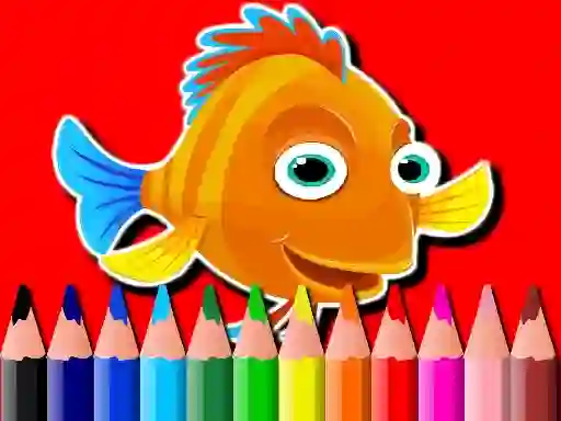 Mchezo Back To School: Fish Coloring Book online