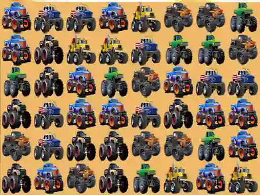 Mchezo Monsters Trucks Match 3 online