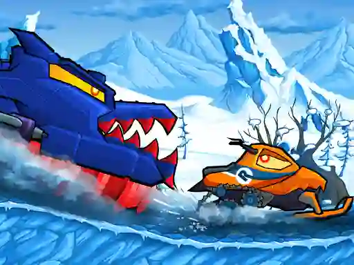 Mchezo Car Eats Car: Winter Adventure online