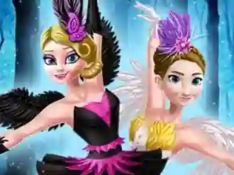 Mchezo Ellie and Annie Black Swan and White Swan online