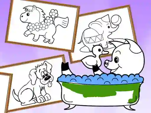 Mchezo Cartoon Coloring for Kids Animals online