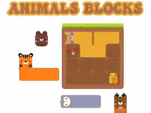 Mchezo Animals Blocks online