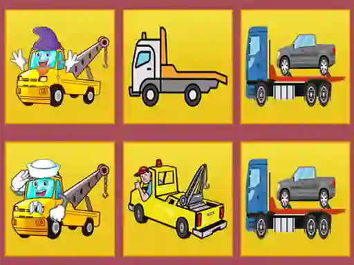 Mchezo Tow Trucks Memory online