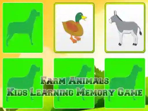 Mchezo Farm Animals Kids Learning  Memory online