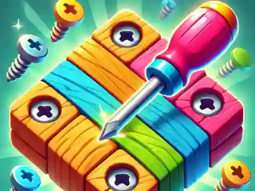 Mchezo Unscrew Wood Puzzle online