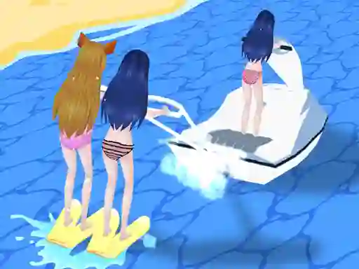 Mchezo Girl Surfer 3D online