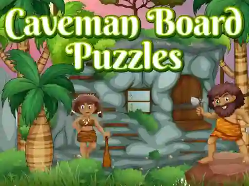 Mchezo Caveman Board Puzzles online