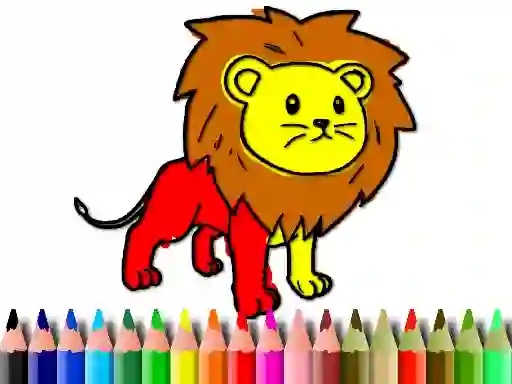 Mchezo Back To School: Lion Coloring Book online