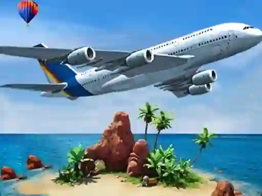 Mchezo Air plane Simulator Island Travel online