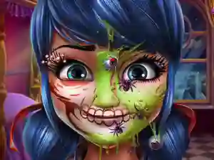Mchezo Dotted Girl Halloween Makeup online