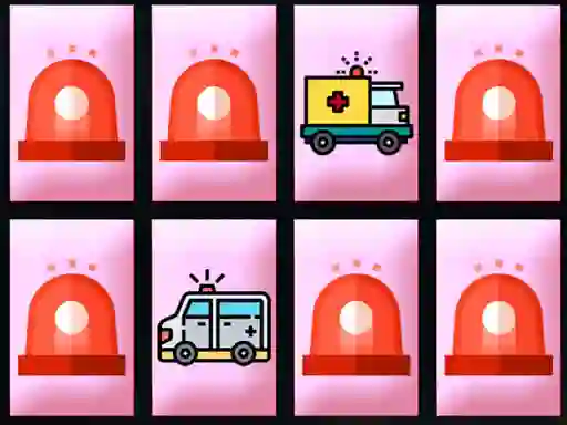 Mchezo Ambulance Trucks Memory online