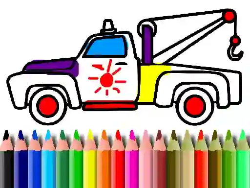 Mchezo Back To School: Trucks Coloring online
