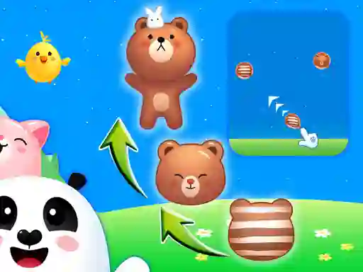 Mchezo Animal Merge: Bubble Shooter online