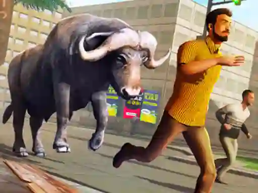 Mchezo Angry Bull Attack Wild Hunt Simulator online