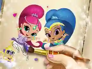 Mchezo Shimmer And Shine Coloring Book online