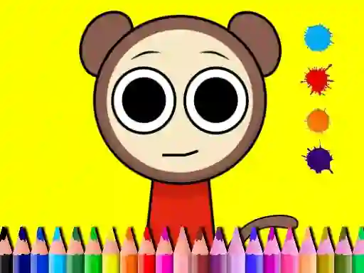 Mchezo Sprunki Valentine Coloring book online