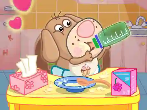 Mchezo Hippo Baby Care Game online