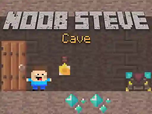 Mchezo Noob Steve Cave online
