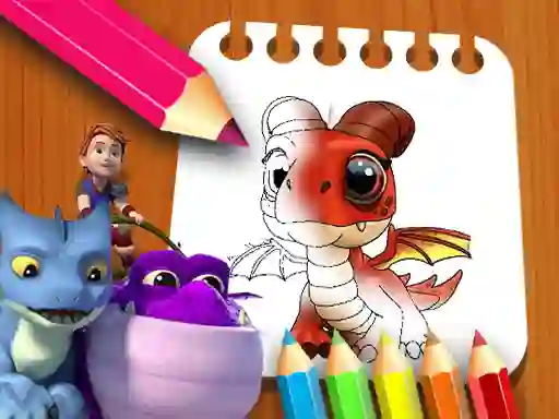 Mchezo Dragon Rescue Riders Coloring Book online