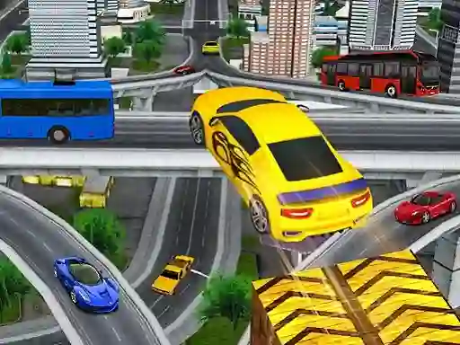 Mchezo Crazy Car Impossible Stunt Challenge Game online
