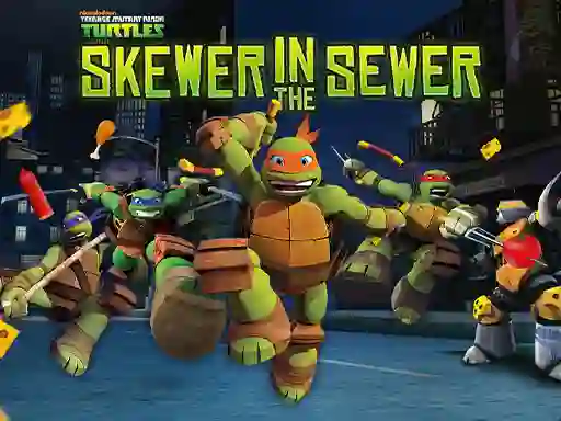Mchezo Teenage Mutant Ninja Turtles: Skewer in the Sewer online