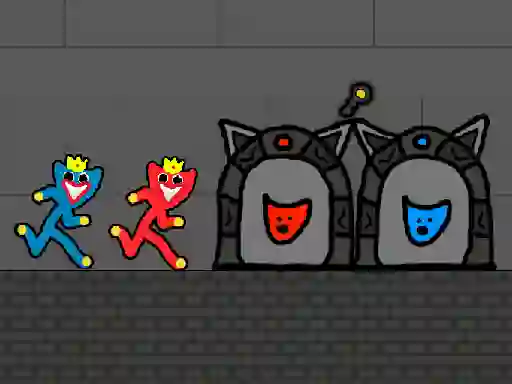 Mchezo Red and Blue Stickman Huggy 2 online