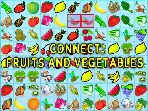 Mchezo Connect Fruits and Vegetables online