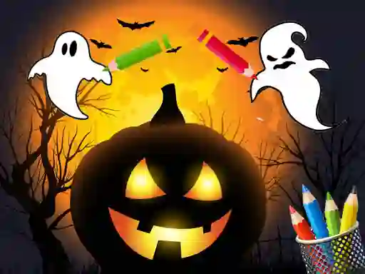 Mchezo Scary Party Coloring online