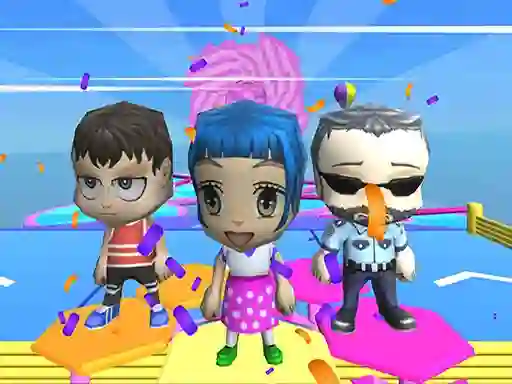 Mchezo Fall Guys And Girls Chibi Race Knockdown Multiplay online