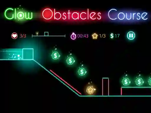Mchezo Glow obstacle course online