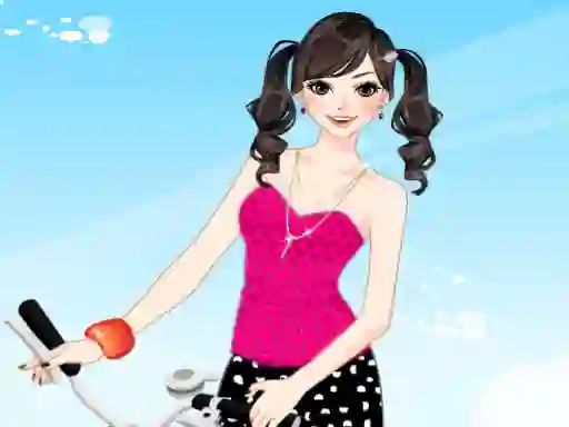 Mchezo Bicycle Girl Dressup online