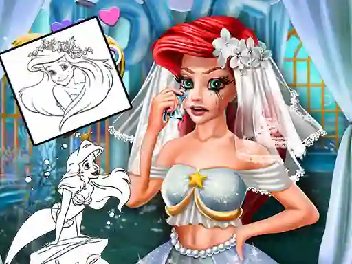 Mchezo Coloring Book for Ariel Mermaid online