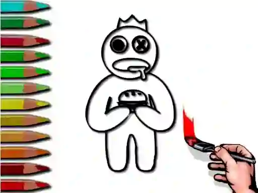 Mchezo Rainbow Friends Coloring Book online