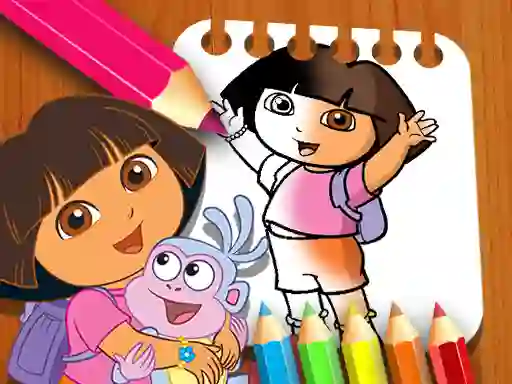 Mchezo Dora the Explorer the Coloring Book online