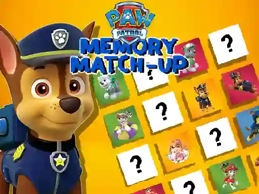 Mchezo Paw Patrol Memory Match Up online