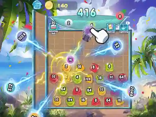 Mchezo 2048 Skill Edition online