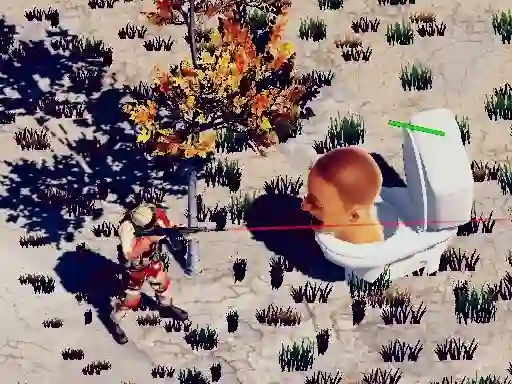 Mchezo TopDown Skibidi Toilet Shooting online